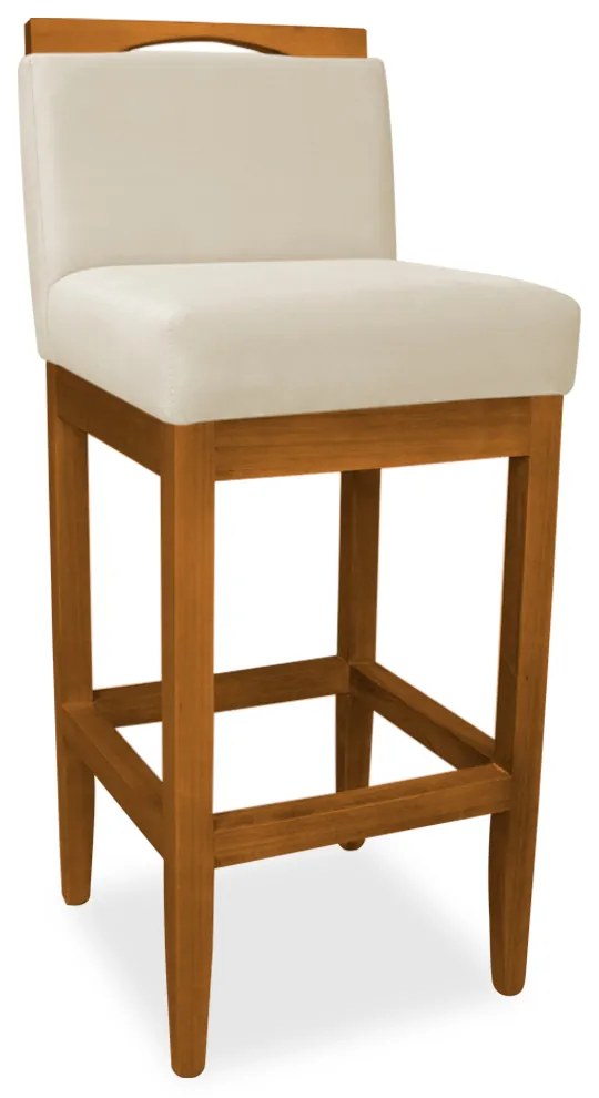 Banqueta Decorativa Elis Veludo Bege