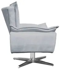 Kit 2 Poltronas Decorativas Sala de Estar Base Giratória Cromada Opla