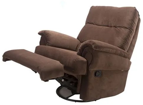 Poltrona Reclinavel Capri MH 1217 com Massageador em Veludo Marrom - 55579 Sun House