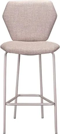 Banqueta Ravello Alta Trama Granola Base Aluminium - 77216 Sun House