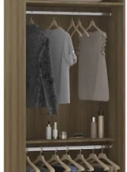 Guarda Roupa Modulado 79cm com 2 Portas Delphi Avelã L01    - Mpozenat