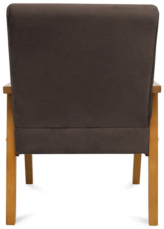 Kit 2 Poltronas Decorativas Alexa Braça de Madeira Linho Marrom - Sheep Estofados