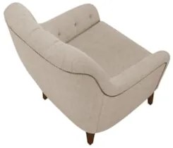 Poltrona Decorativa para Sala de Estar com Capitonê Pietà Z32 Linho Cr