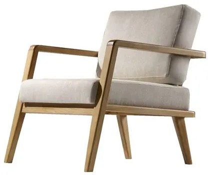 Poltrona Dima Estofada Assento Chic Base Amêndoa 80cm - 69703 Sun House