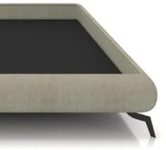 Cama King Base Box 193x203cm Pés de Ferro Cold Z37 Linho Bege - Mpozen