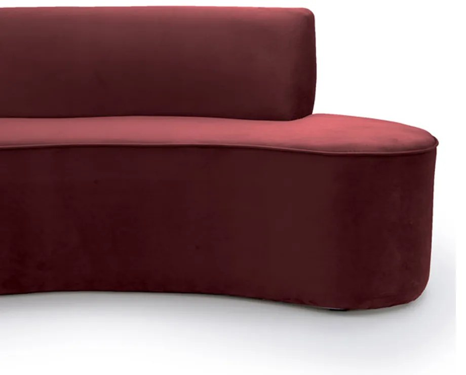 Sofá 4 Lugares Porto D07 230cm para Sala Living Suede Vermelho - D'Rossi