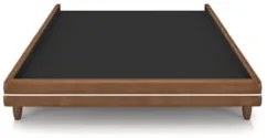 Cama Casal Base Box 140cm Many Z37 Sintético Caramelo - Mpozenato