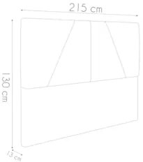 Cama Casal King com Cabeceira 199cm Pés Metálicos Elisa S05 Linho Pret