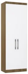 Guarda Roupa Modulado 79cm com 2 Portas Delphi Avelã/Branco L01   - Mp