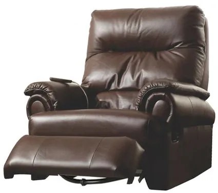 Poltrona Reclinavel Capri MH 1217 em Courino Anilina Marrom Escuro - 55591 Sun House
