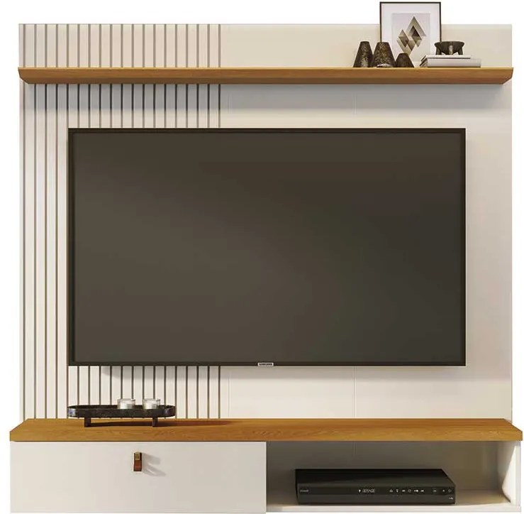 Bancada Suspensa Blitz MDP Pintura UV 1 Porta Basculante até 55 Cinamomo/OffWhite G97 - Gran Belo