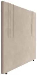 Cabeceira Cama Box Queen 160cm Estofada Rama Veludo Bege Z04 - Mpozena