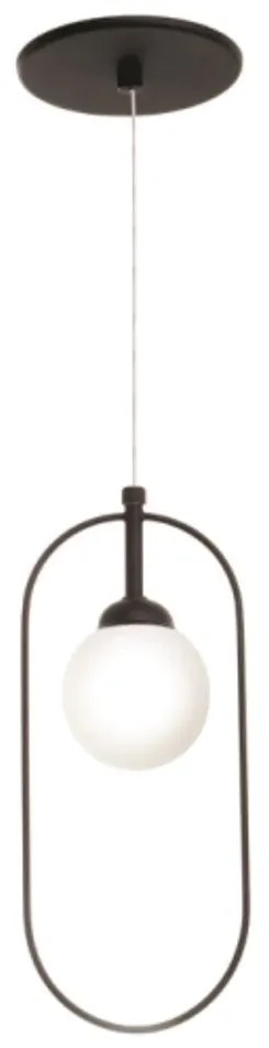 Pendente Wire Esfera Mini 08X12X29Cm Globo Ø8Cm 01Xg9 - Old Artisan Pd... (DOURADO FOSCO, FOSCO (Branco))