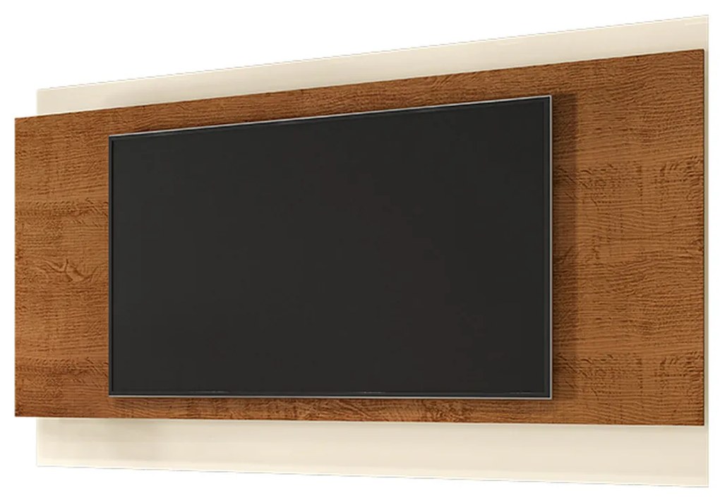 Painel de TV 180cm Arcade Nature/Off White - Mobler - Marrom