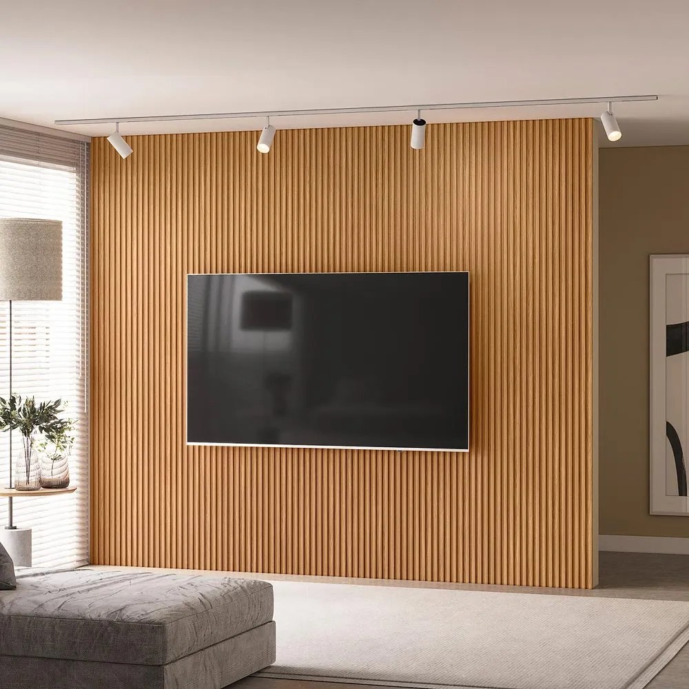 Painel Decorativo Ripado para Parede Mahalo 300x250 MDP Nature G77 - Gran Belo
