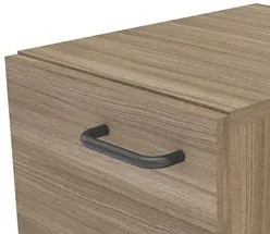 Gaveteiro Para Escritório Com Rodízios 3 Gavetas Osaka Castanho - Poli