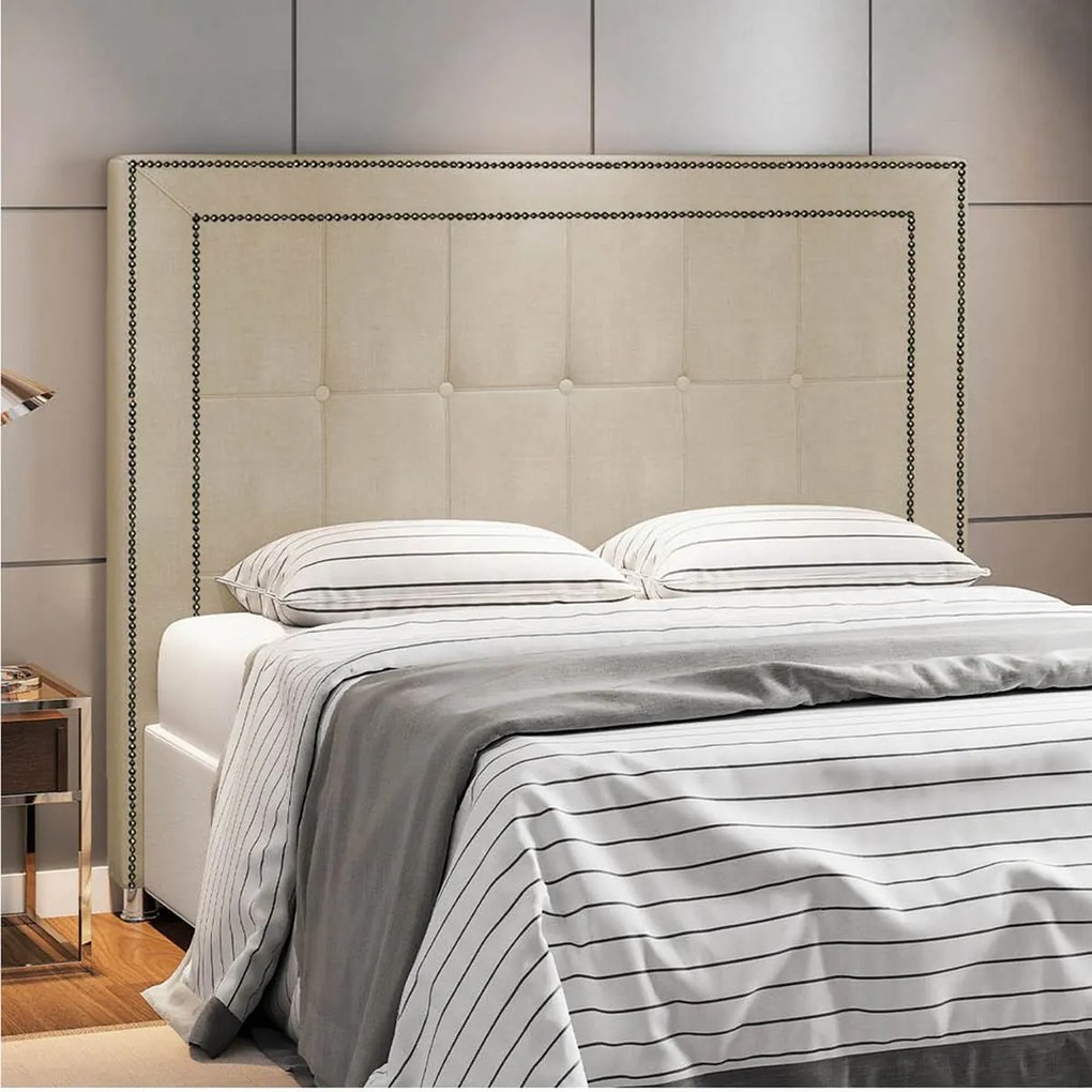 Cabeceira Casal Catania P04 140 cm Suede - ADJ Decor
