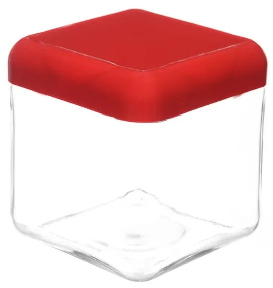 Kit 3 Potes de Vidro Tendenza 750ml - Vermelho