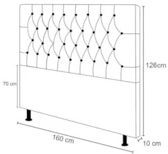Cabeceira Cama Box Casal Queen 160cm Diamante Veludo Cinza Z51 - Mpoze