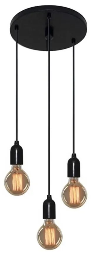 Lustre Luminária Retro Md-4162/3 Suporte Para Lâmpada / Não Inclusa - Bivolt