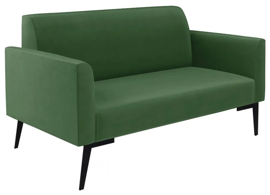Sofá Namoradeira com Poltrona Pés Villach Marisa Suede D03 - D'Rossi - Verde