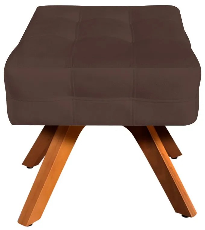Puff Banqueta Decorativo Giratório MM30 Elisa Suede D03 - D'Rossi - Marrom
