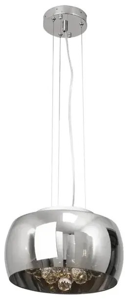 Pendente Cristal E Vidro 28Cm Medusa - CROMADO