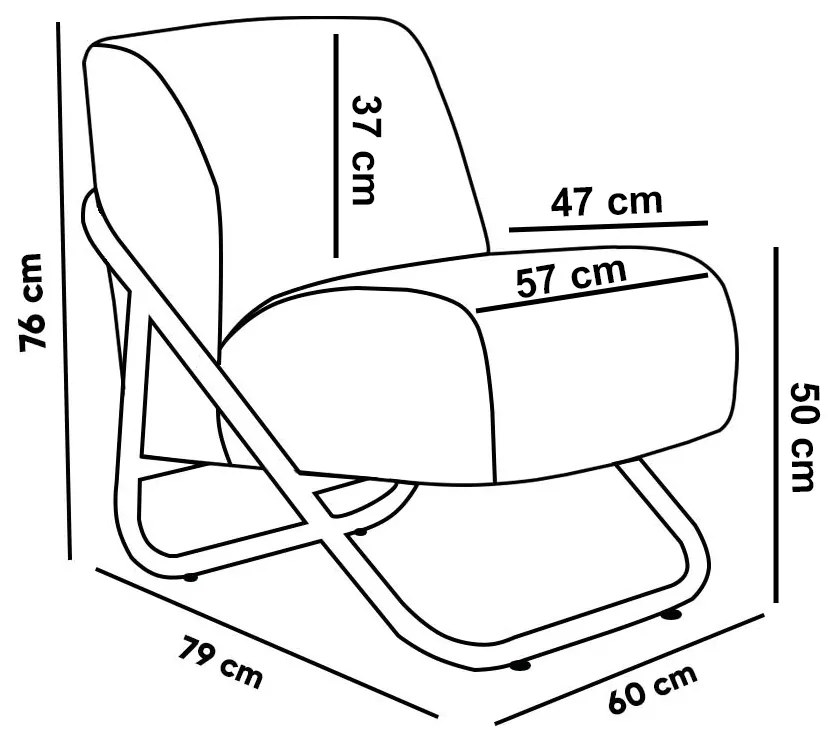 Poltrona Sala Decorativa Industrial Preto Martina Bouclê K01 - D'Rossi - Caramelo