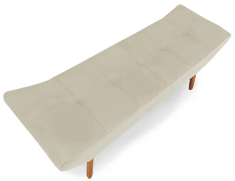 Puff Banqueta 140cm Maya Pés Palito Suede Bege - Sheep Estofados - Bege