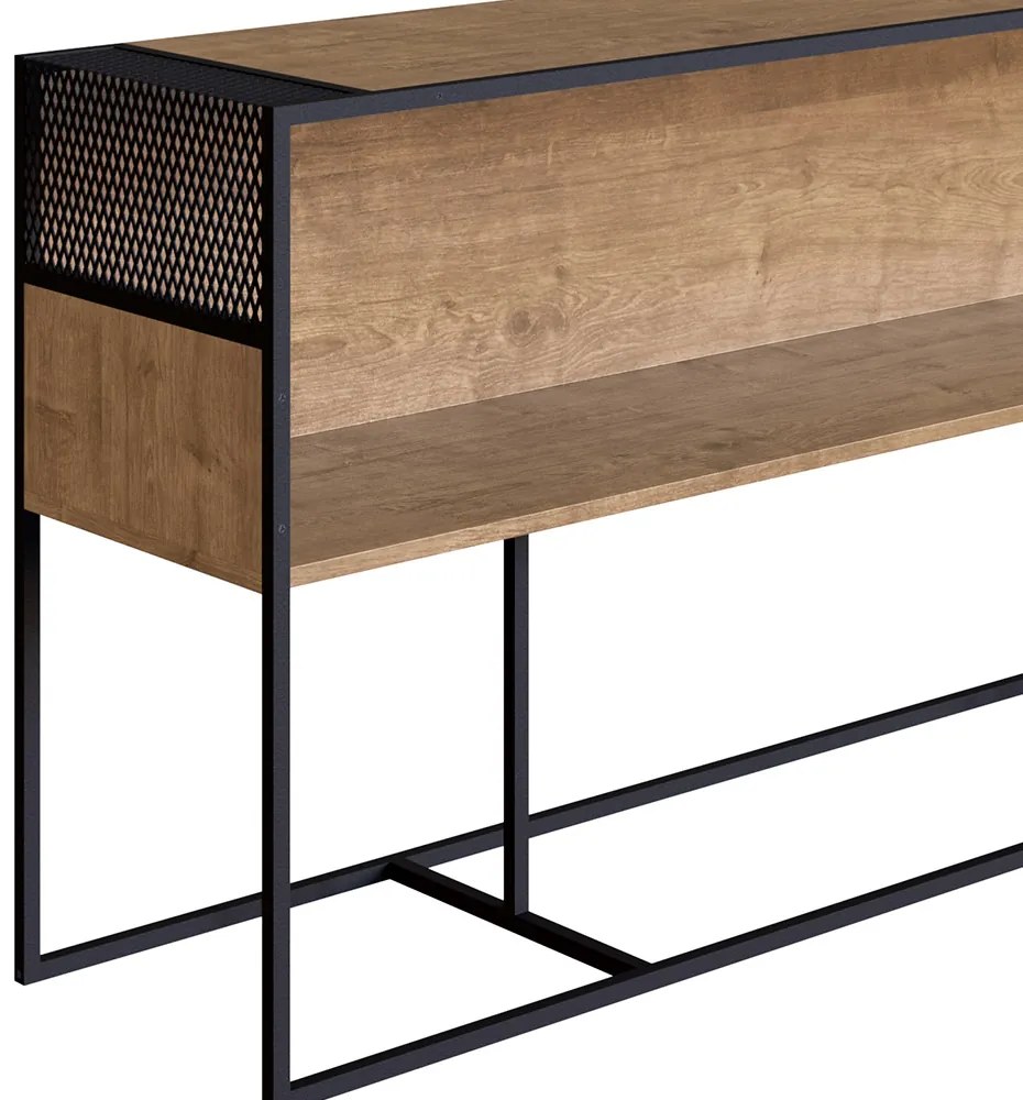 Aparador com Nicho New Vermont e Preto 160 cm - D'Rossi