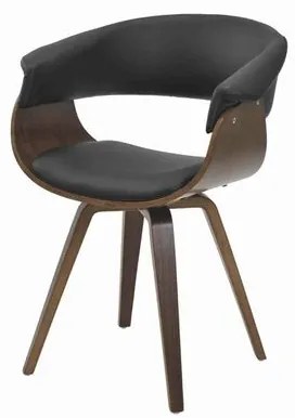 Cadeira Betina Courino Cor Preta com Base Giratoria - 64438 Sun House