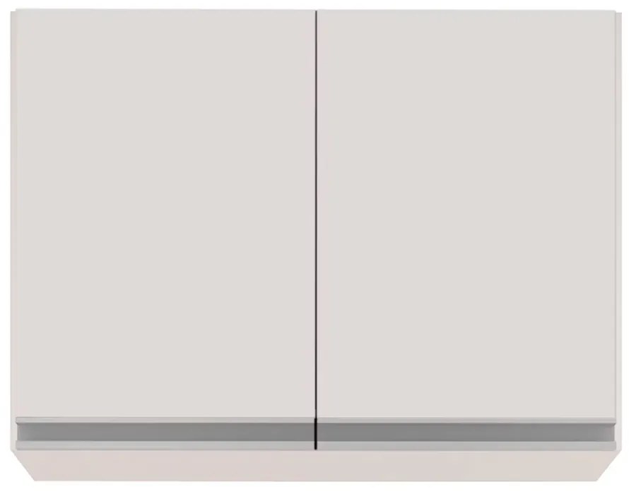 Kit 2 Armários Aéreo de Cozinha Lavanderia 02 Portas Eva 80 cm - D'Rossi - Branco