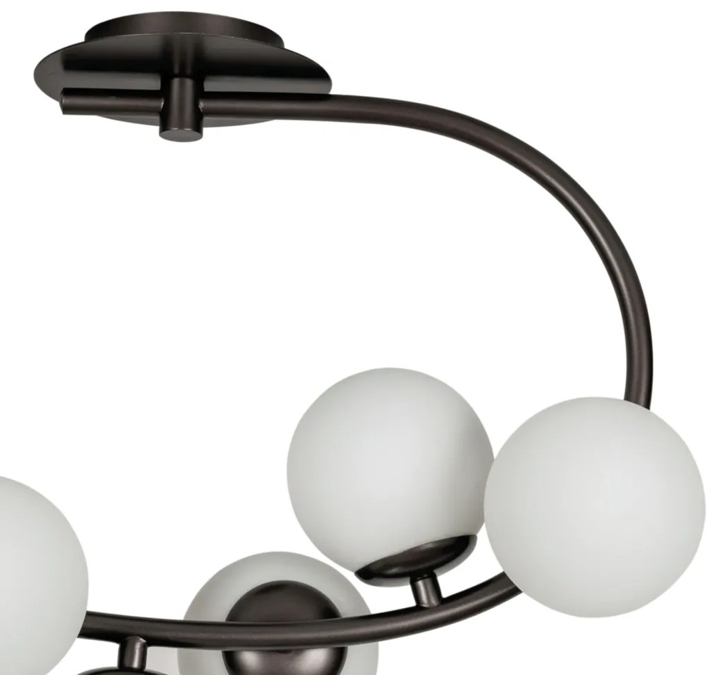Plafon Astral 49X50X30Cm 5Xg9 Globo Ø12Cm - Usina 16945/5 (OL-F - Verde Oliva Fosco, FOSCO)