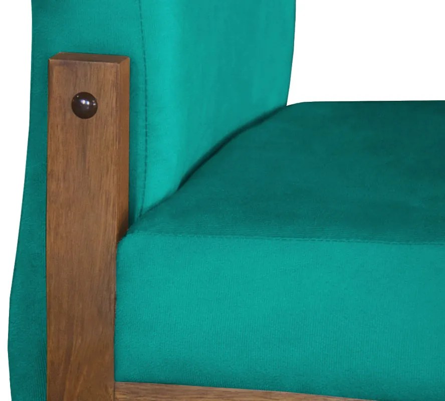 Cadeira de Jantar Helena Suede Azul Tiffany - Decorar Estofados