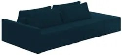 Sofá Ilha Modular com Puff para Sala Living 252cm Georgia Z08 Veludo A
