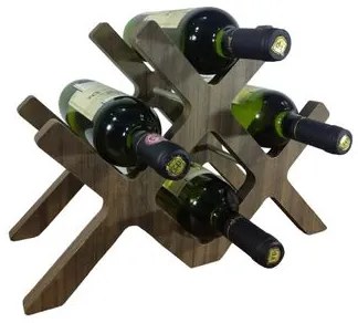 Garrafeiro de Mesa Gaia em MDF Capuccino  41x18x29 cm Woodyou