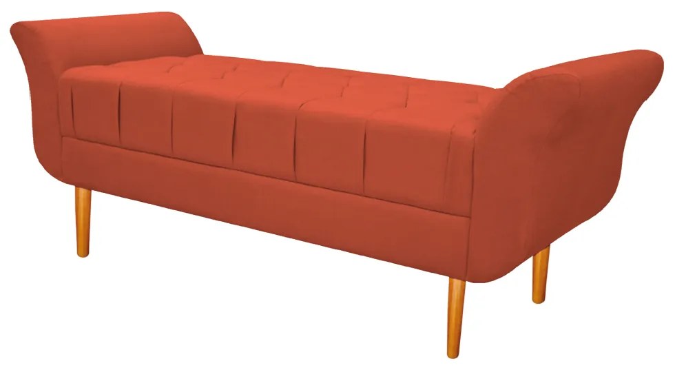 Recamier Estofado Ari 160 cm Queen Size Suede Terracota - ADJ Decor