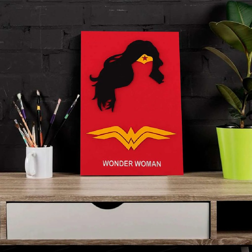 Quadro Decorativo Mulher Maravilha