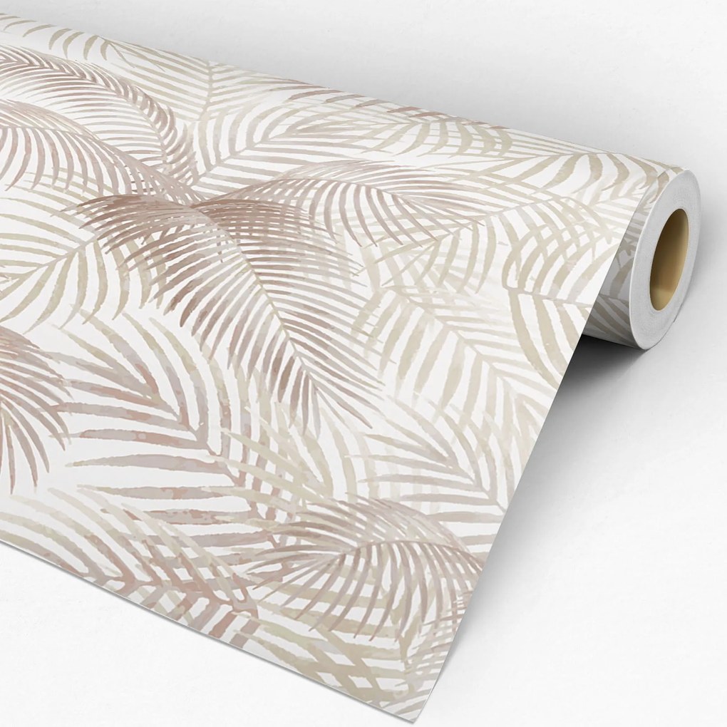 Papel de Parede Floral Folhas de Palmeira Vintage 0.52m x 3.00m
