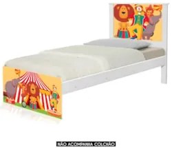 Cama Solteiro Infantil Para Colchão 188x88cm Circo K06 - Mpozenato