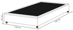 Base para Cama Box Casal 138x188cm Hit Z04 Suede Bege - Mpozenato