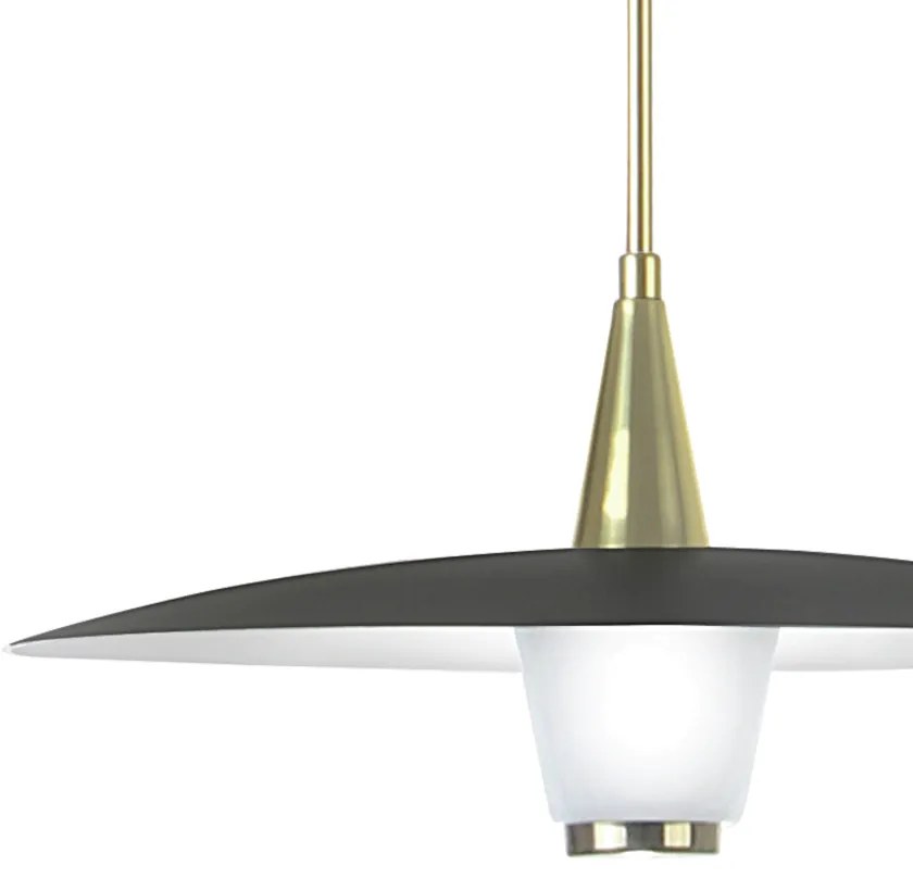Pendente Eclisse Ø33X36Cm Disco Curvo Metal Alumínio E Vidro 01Xled 9W... (ROSE FOSCO)