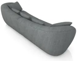 Sofá 2 Lugares 212cm Orgânico Pé Madeira Yume Linho Grafite Z55 - Mpoz
