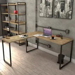 Kit 2 Mesas de Escritório Office em L 150x150cm Estilo Industrial Pris