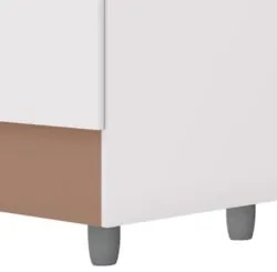 Guarda Roupa Solteiro 103cm Com Espelho Ideal Flex Branco - Vila Rica
