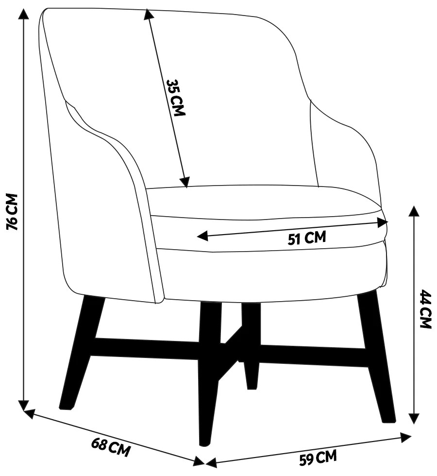 Kit 2 Poltronas Decorativas Com Braço Amber Linho Cinza G66 - Gran Belo