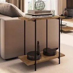 Mesa Lateral Tube 27869 Vermont/Preta - Artesano