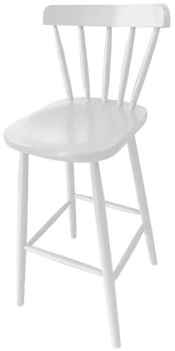 Banqueta Skand Assento Escavado Cor Branca 72 cm (ALT) - 33375 Sun House