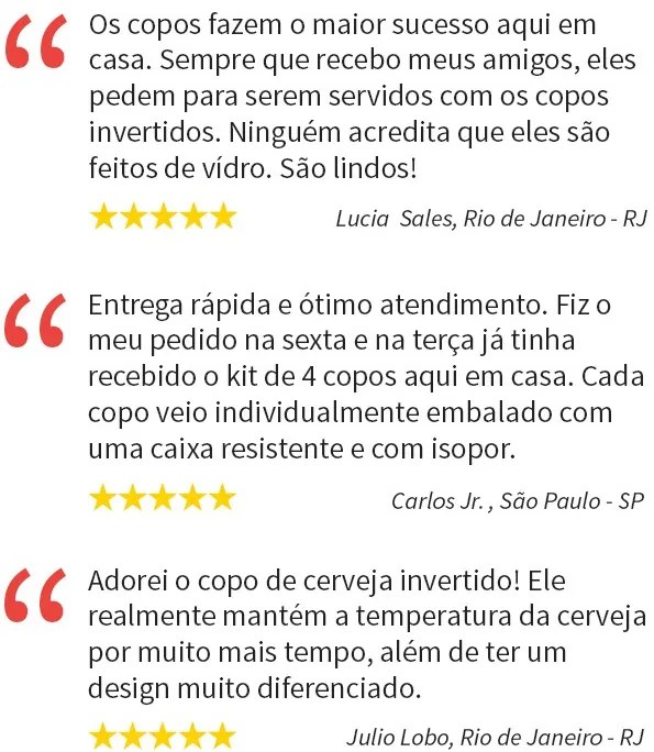 Copo de Vidro Garrafa Invertida