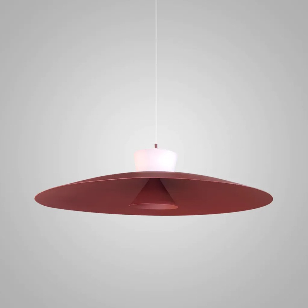 Pendente Rebatedor E Pontual Ø60X30Cm Disco Curvo Alumínio 01Xled 9W 2... (COBRE FOSCO, 220v)